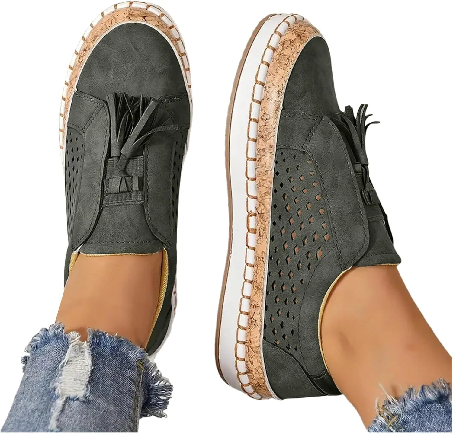 Cathalem Loafers for Women 2024 Libiyi Sneakers Dotmalls Shoes Ultra-Comfy Breathable Sneakers Comfy Orthotic Sneakers