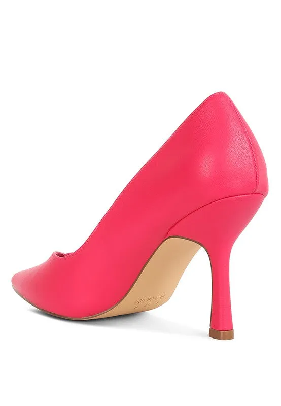 Pink Rarity Point Toe Stiletto Heeled Pumps