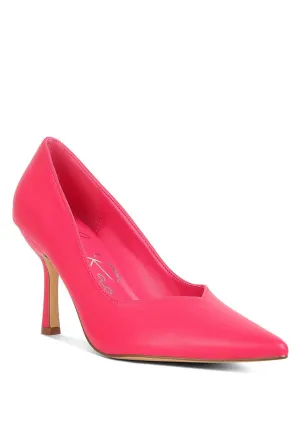 Pink Rarity Point Toe Stiletto Heeled Pumps