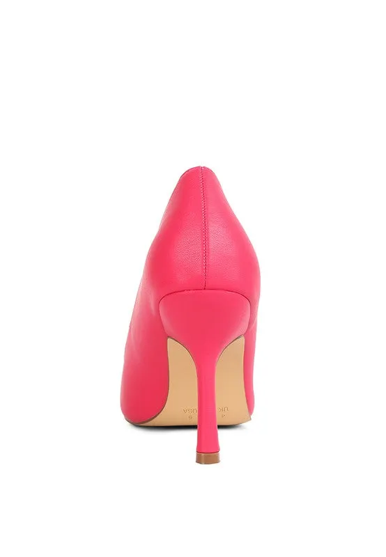 Pink Rarity Point Toe Stiletto Heeled Pumps